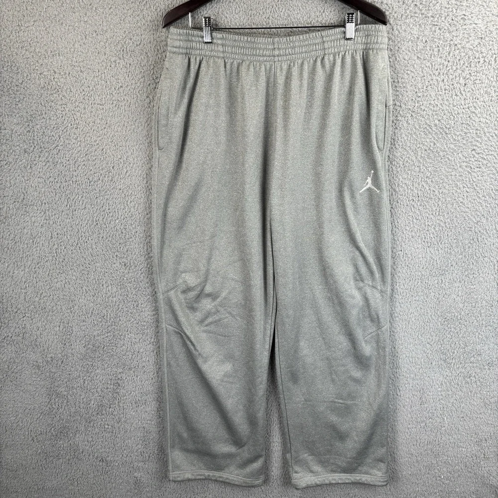 Nike Air Jordan Sweatpants Mens 2XL Gray Therma Fit Training‎ Joggers Track